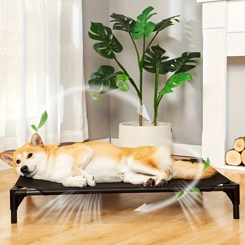 Outdoor Camping Dog Bed - Cama para perros elevada con enfriamiento: