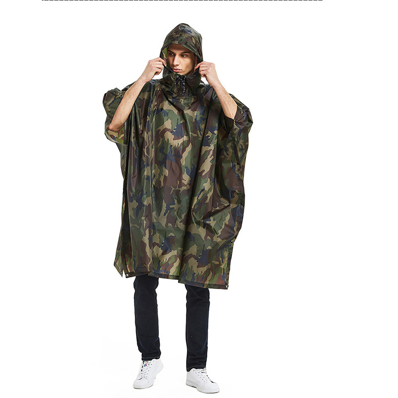 Camping Rain Poncho - Impermeable 3 en 1, cubierta para