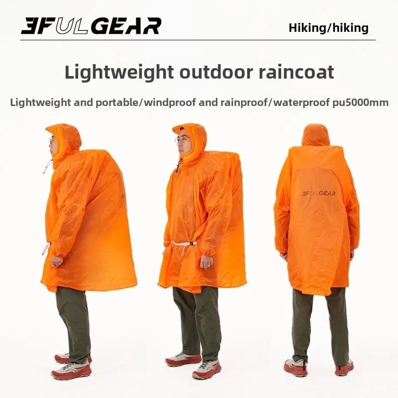 Camping Rain Poncho - Poncho Impermeable Ultraligero 3F UL GEAR