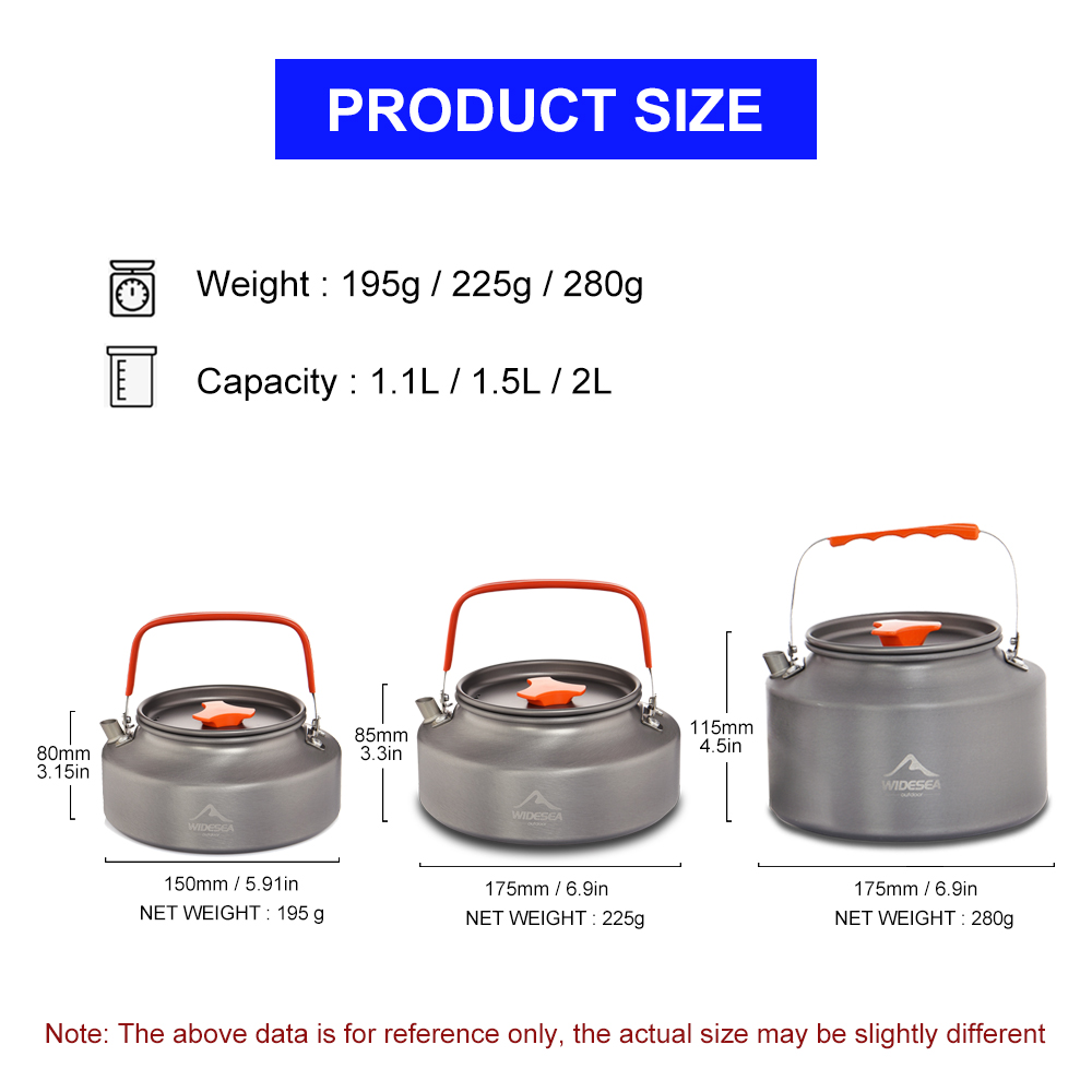 Wideea-hervidor de agua para a - Outdoor Camping Dining Set reseña y precio