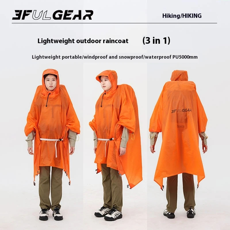 Impermeable Ultraligero 3 en 1 - Camping Rain Poncho reseña y precio