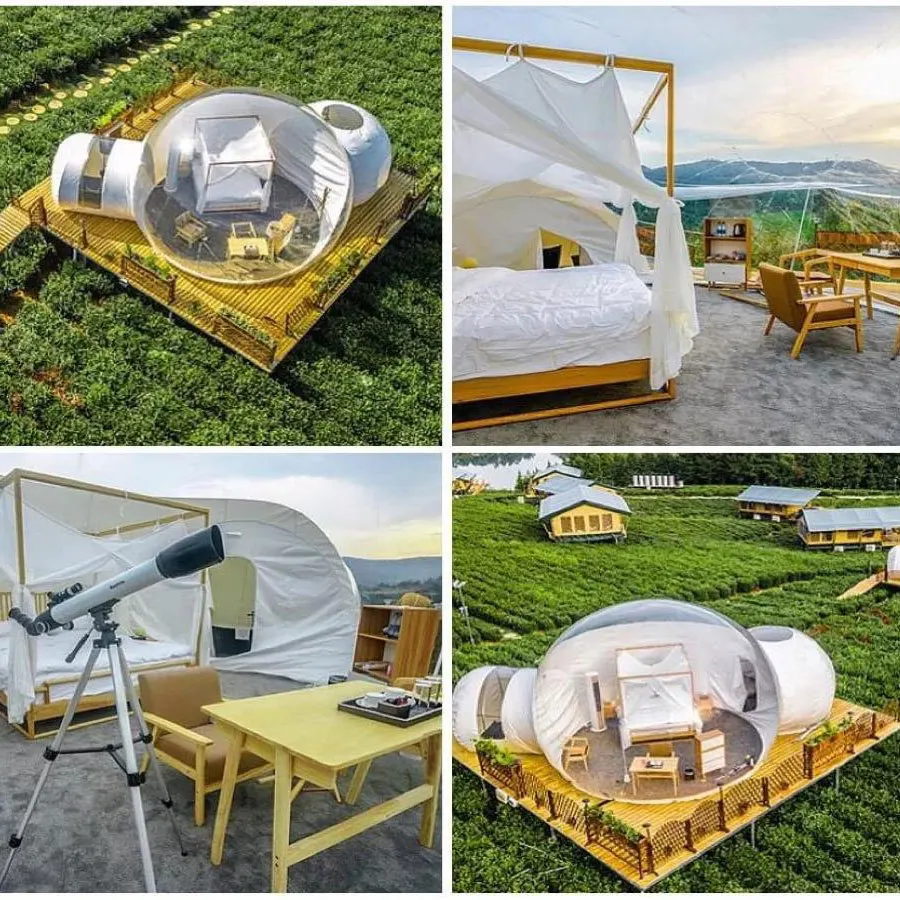 Casa inflable de burbujas para - Outdoor Camping Exhibition reseña y precio