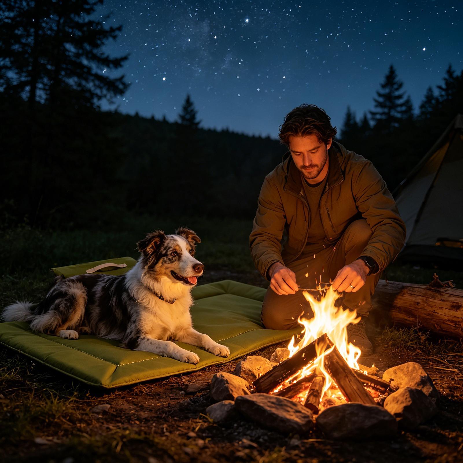 Cama de viaje para perros, ple - Outdoor Camping Dog Bed reseña y precio