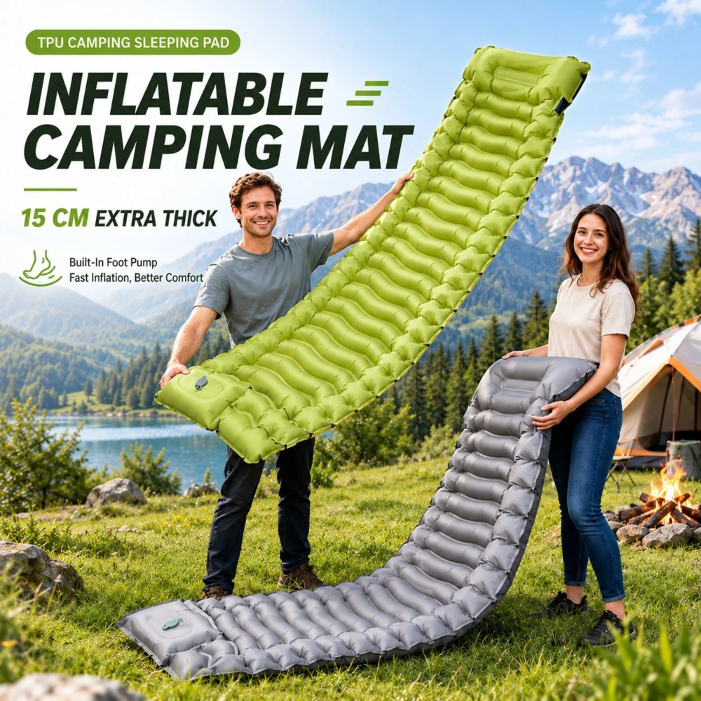 Colchoneta Inflable para Dormi - Outdoor Camping Rugs reseña y precio
