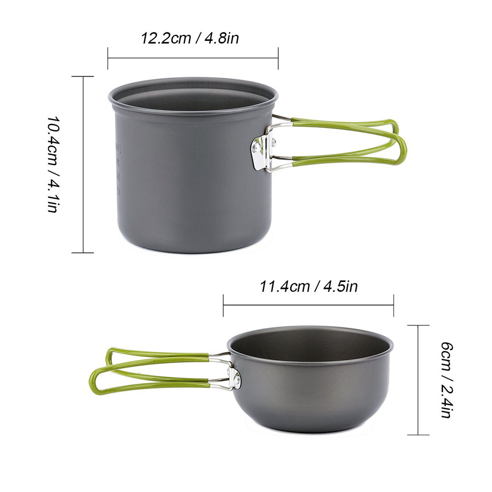 Ollas ultraligeras para acampa - Outdoor Camping Dining Set reseña y precio
