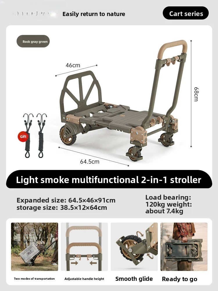 Carrito Plegable 2 en 1 Nature - Outdoor Camping Trolley reseña y precio