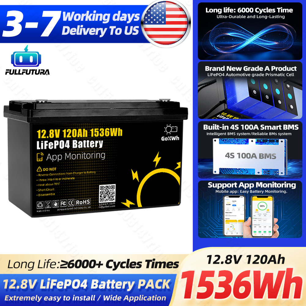 Batería Lifepo4 de 12V 120Ah c - Outdoor Camping Usa reseña y precio