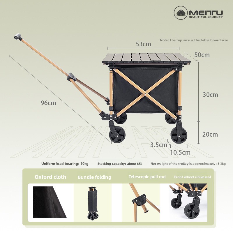 Carro Plegable para Exteriores - Outdoor Camping Trolley reseña y precio
